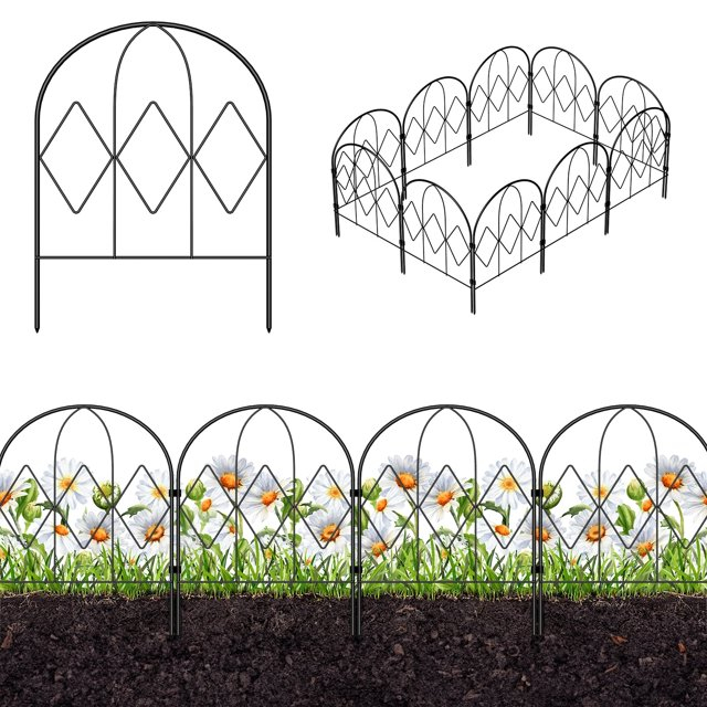 Decorative Garden Fence, 12.5in (L) x 16.5in (H) 20PCS