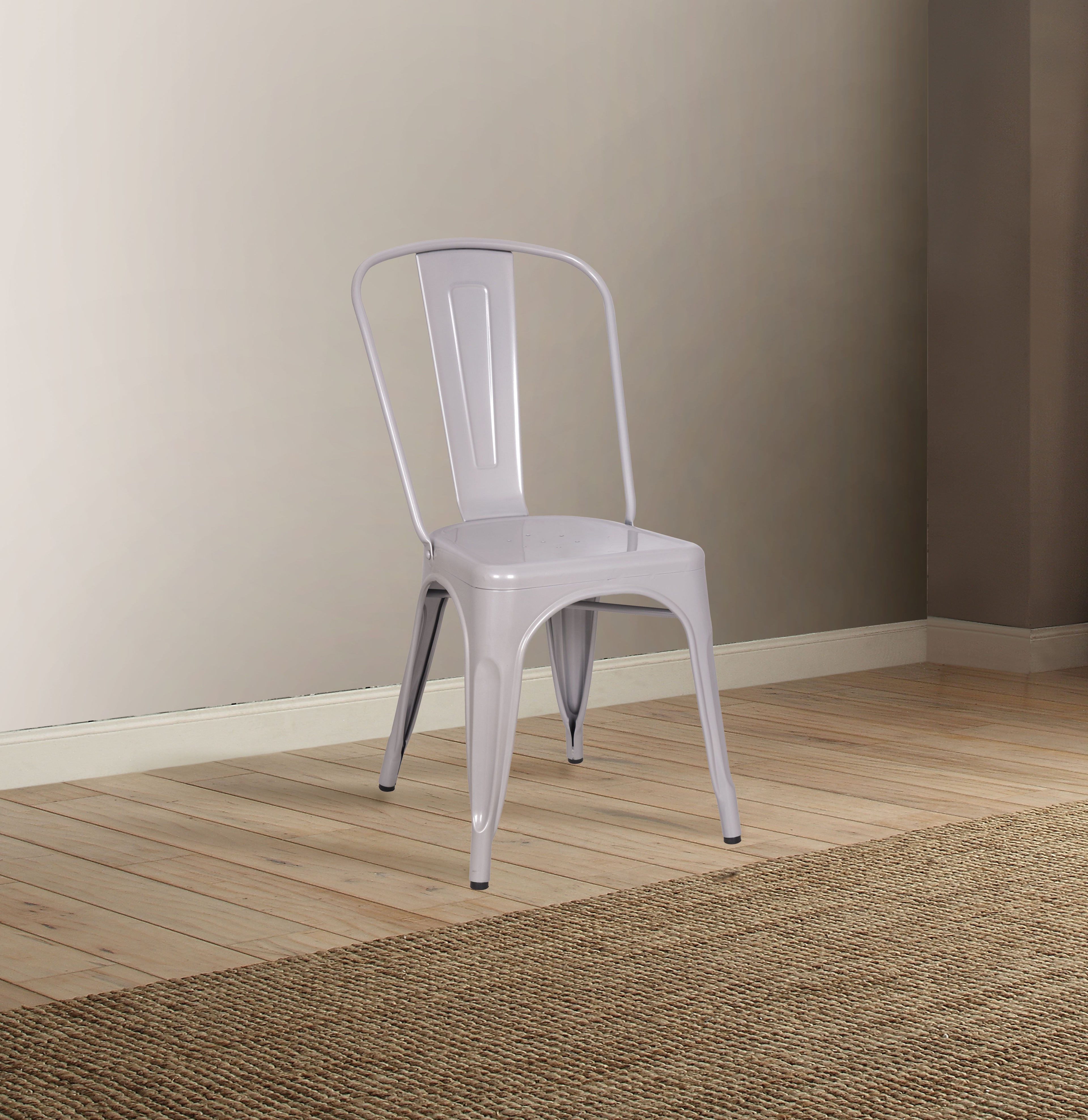 DeeHome ACME Jakia Side Chair (Set-2) in Silver 96256