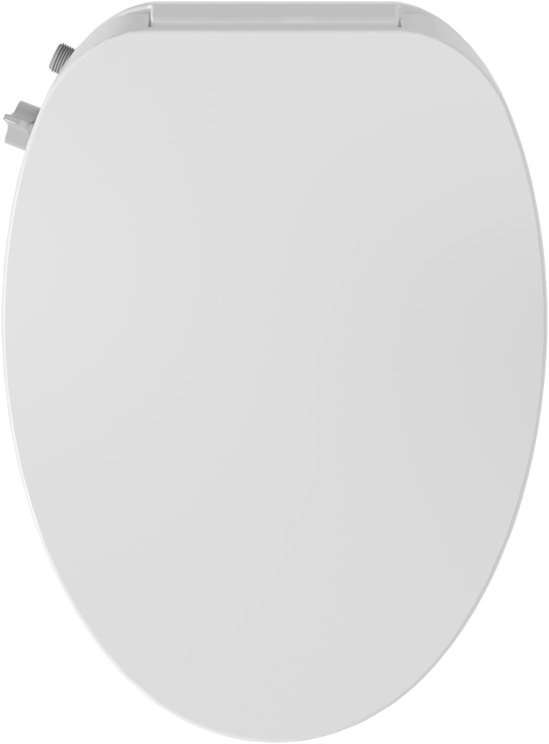 Electric Quiet Close Bidet Seat for Elongated Toilets in White