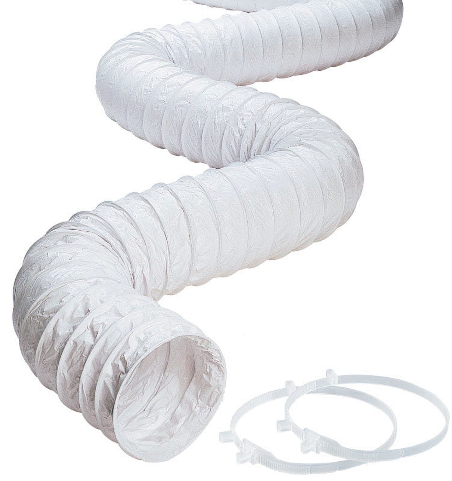 Deflect-O  8 ft. L x 4 in. Dia. White  Vinyl  Dryer and Vent Hose