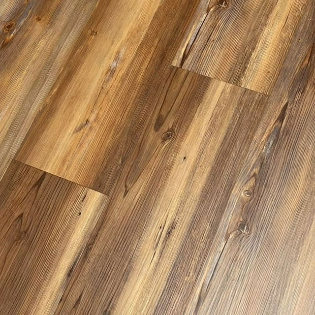 Dekorman Silverlake Golden Moab Pine 7.1 in. W x 48 in. x 5mm/20mil L Click Lock Waterproof Luxury Vinyl Plank Flooring (23.6 sqft/case)