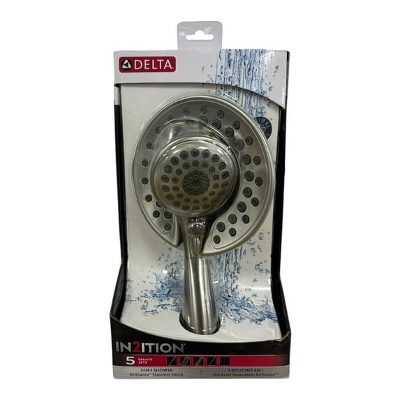 Delta 58569-25-Pk In2ition 2.5 GPM Multi Function Shower Head - Brilliance Stainless