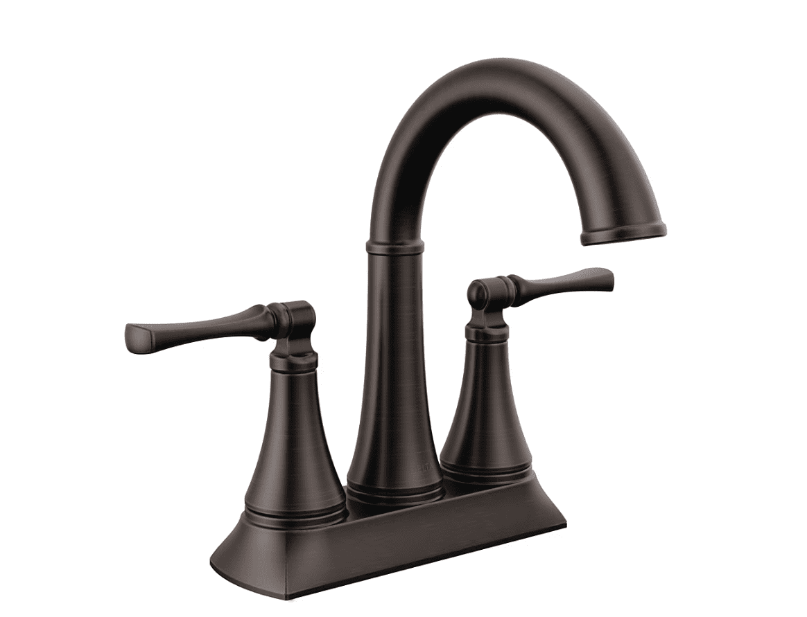 Delta Archdale Venetian Bronze 4-in centerset 2-Handle WaterSense Bathroom Sink Faucet with Drain