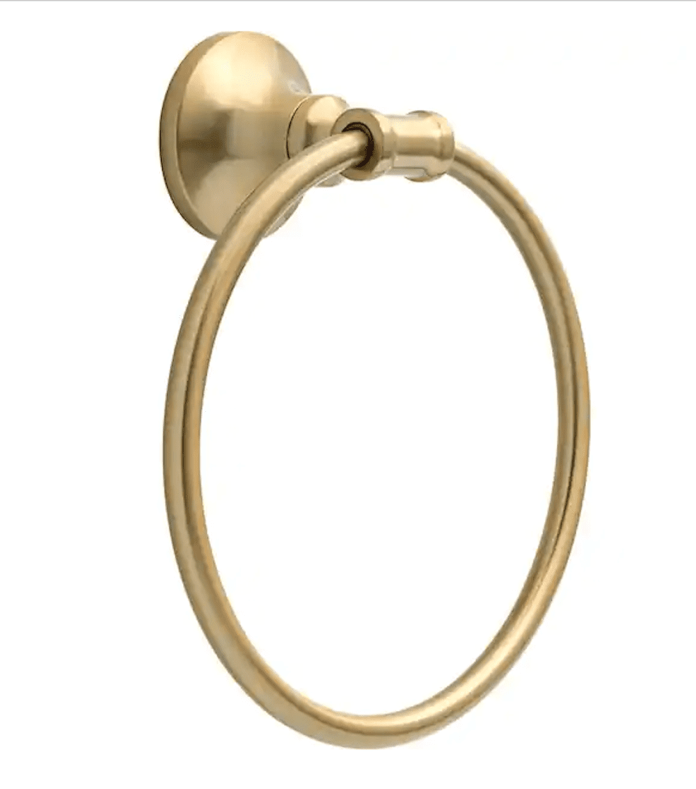 Delta Chamberlain Wall Mount Round Closed Towel Ring Bath Hardware Accessory in Champagne Bronze