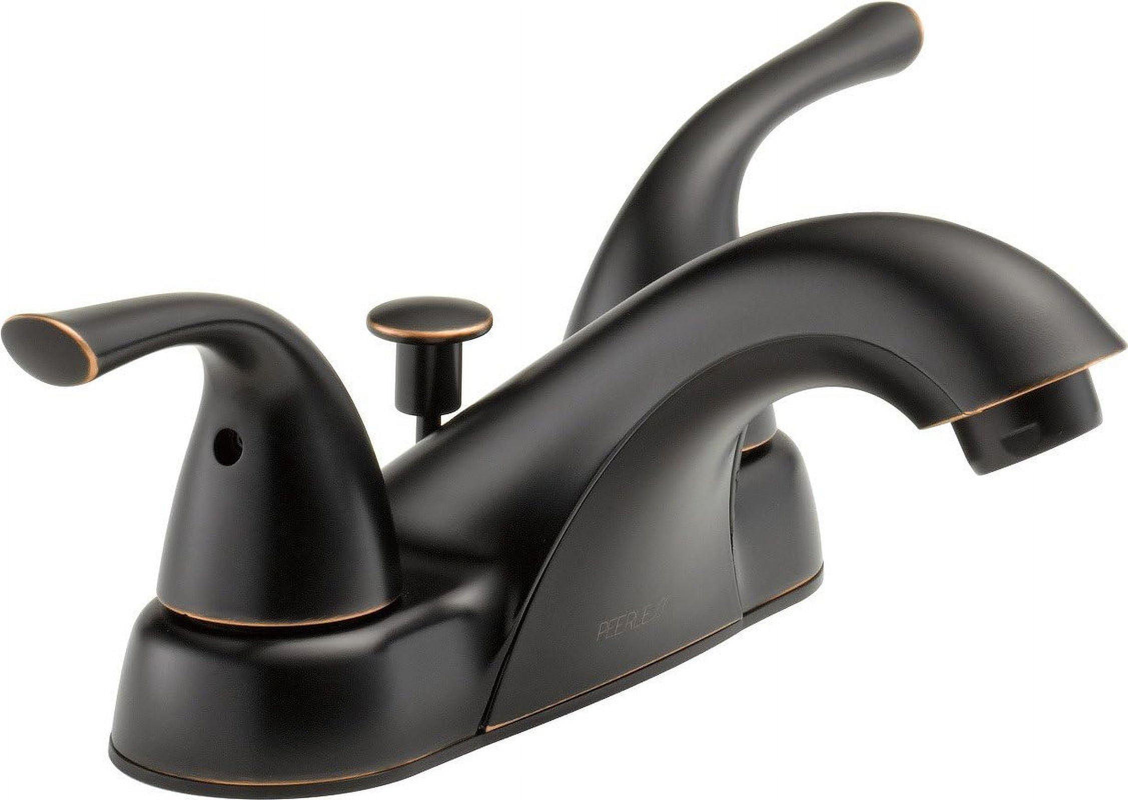 Delta Peerless P299638LF-OB Ashlar 2-handle Centerset Bathroom Sink Faucet with Drain, Oil Rubbed Bronze