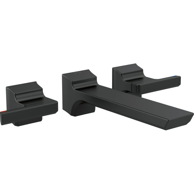 Pivotal Double Handle Wall Mounted Bathroom Faucet