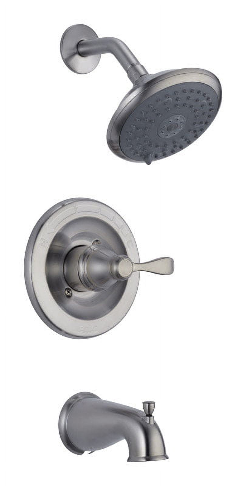 Delta Porter Monitor 1-Handle Brushed Nickel Tub and Shower Faucet