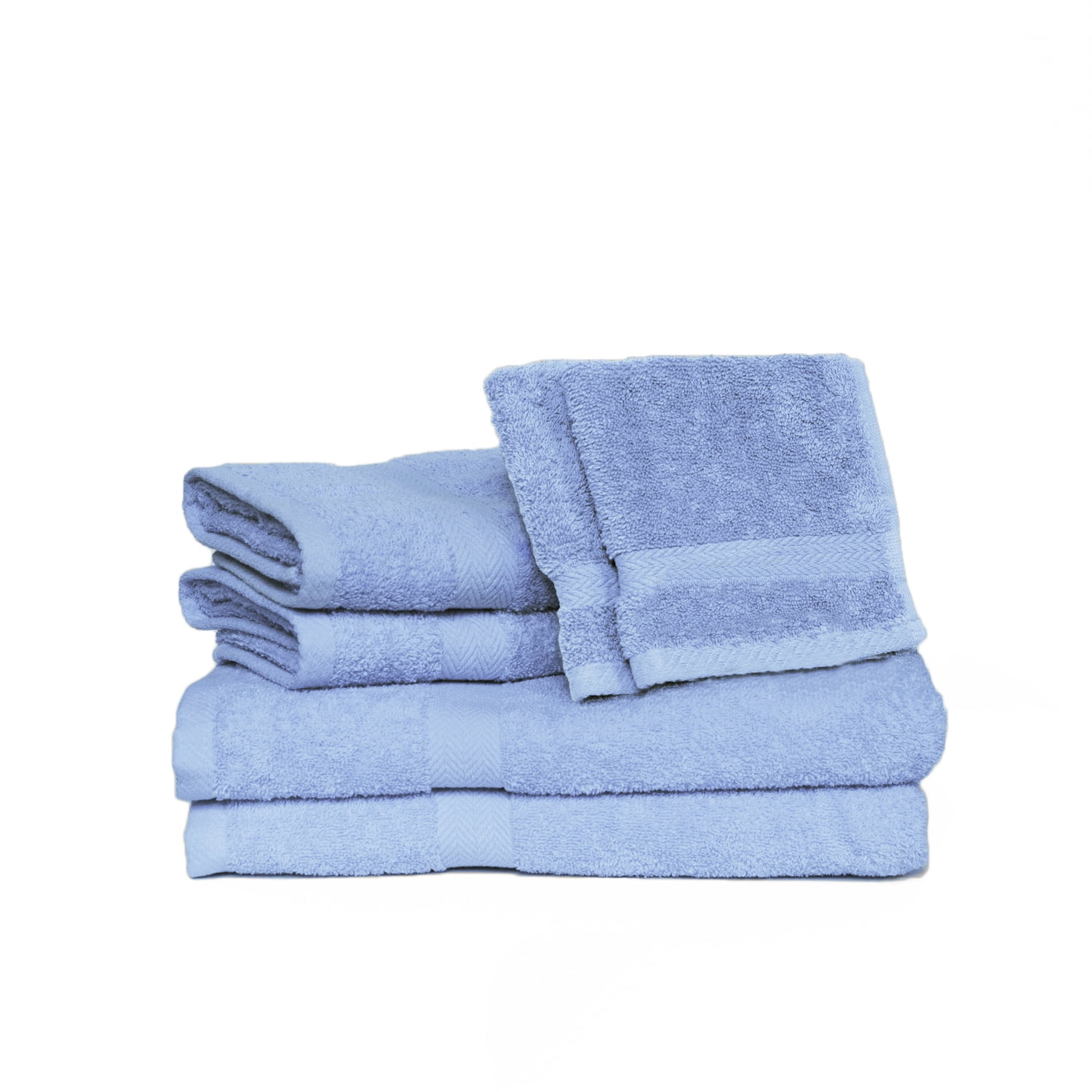 Deluxe Basics 6-Piece Solid Luxury Towel Set, Ocean