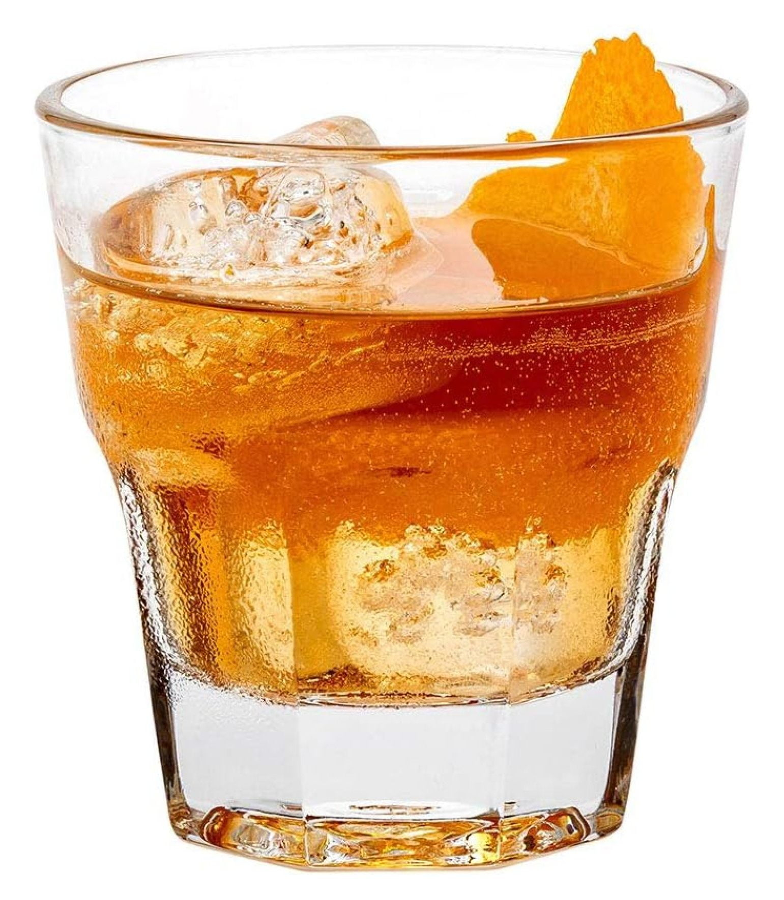 Deng rui Otto 5 Ounce Whiskey Glasses Set of 12 Paneled Rocks Glasses - Heavy Base Dishwasher-Safe Clear Glass Glasses Chip-Resistant For Cocktails Or Liquors