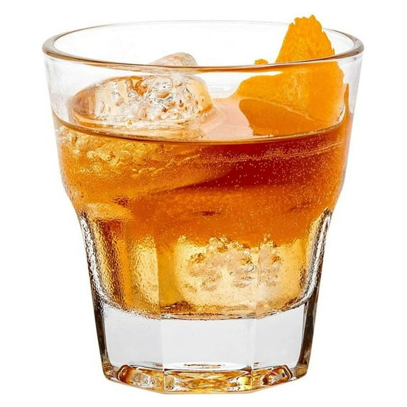 Deng rui Otto 5 Ounce Whiskey Glasses Set of 12 Paneled Rocks Glasses - Heavy Base Dishwasher-Safe Clear Glass Glasses Chip-Resistant For Cocktails Or Liquors