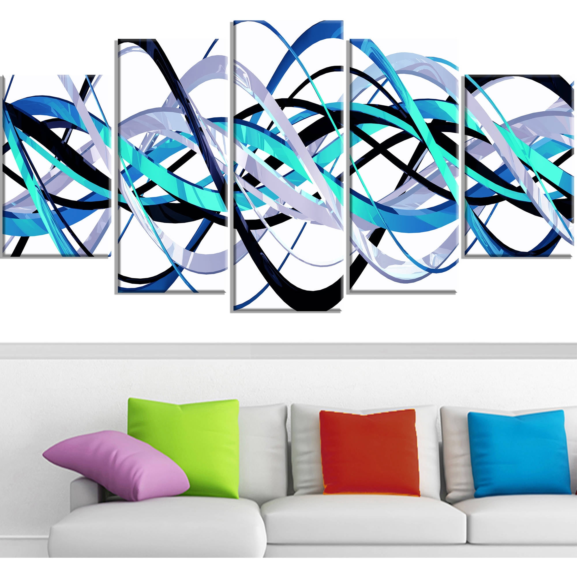 Orren Ellis " Blue And Silver Waves " 5 - Pieces