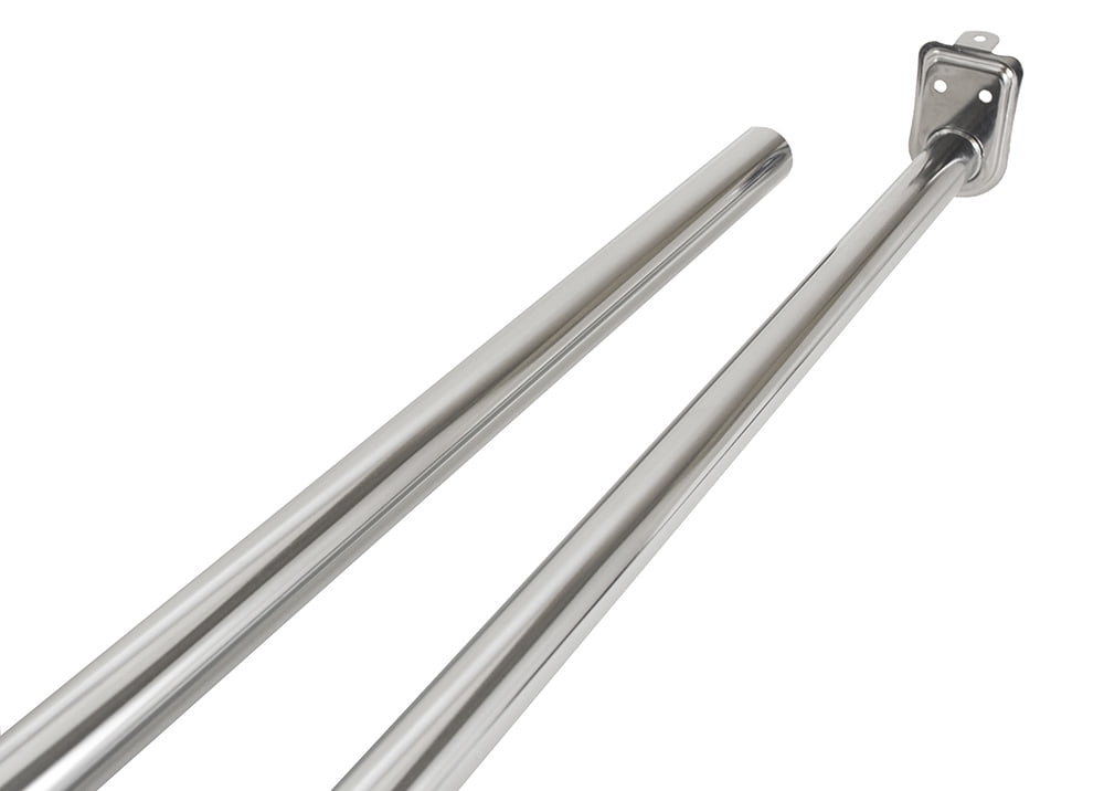 Adjustable Silver Stainless Steel Closet Rod in Polished Chrome 48 to 72-Inch