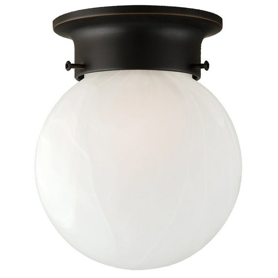 Design House Millbridge Dimmable 1-Light Indoor Flush Mount Globe Ceiling Light