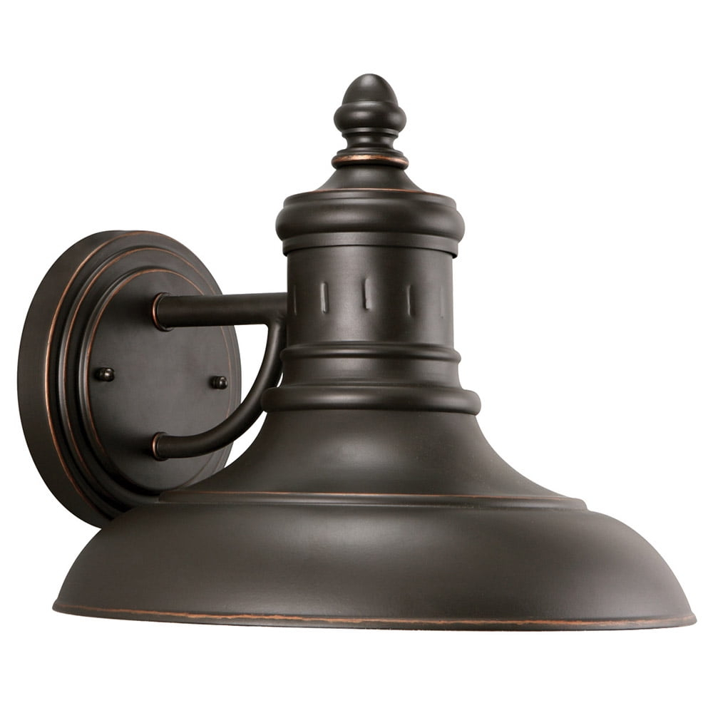 Design House 516732 Monterey Industrial Modern 1-Light Indoor/Outdoor Wall Mount with Metal Shade for Porch Entryway Barn, Oil Rubbed Bronze