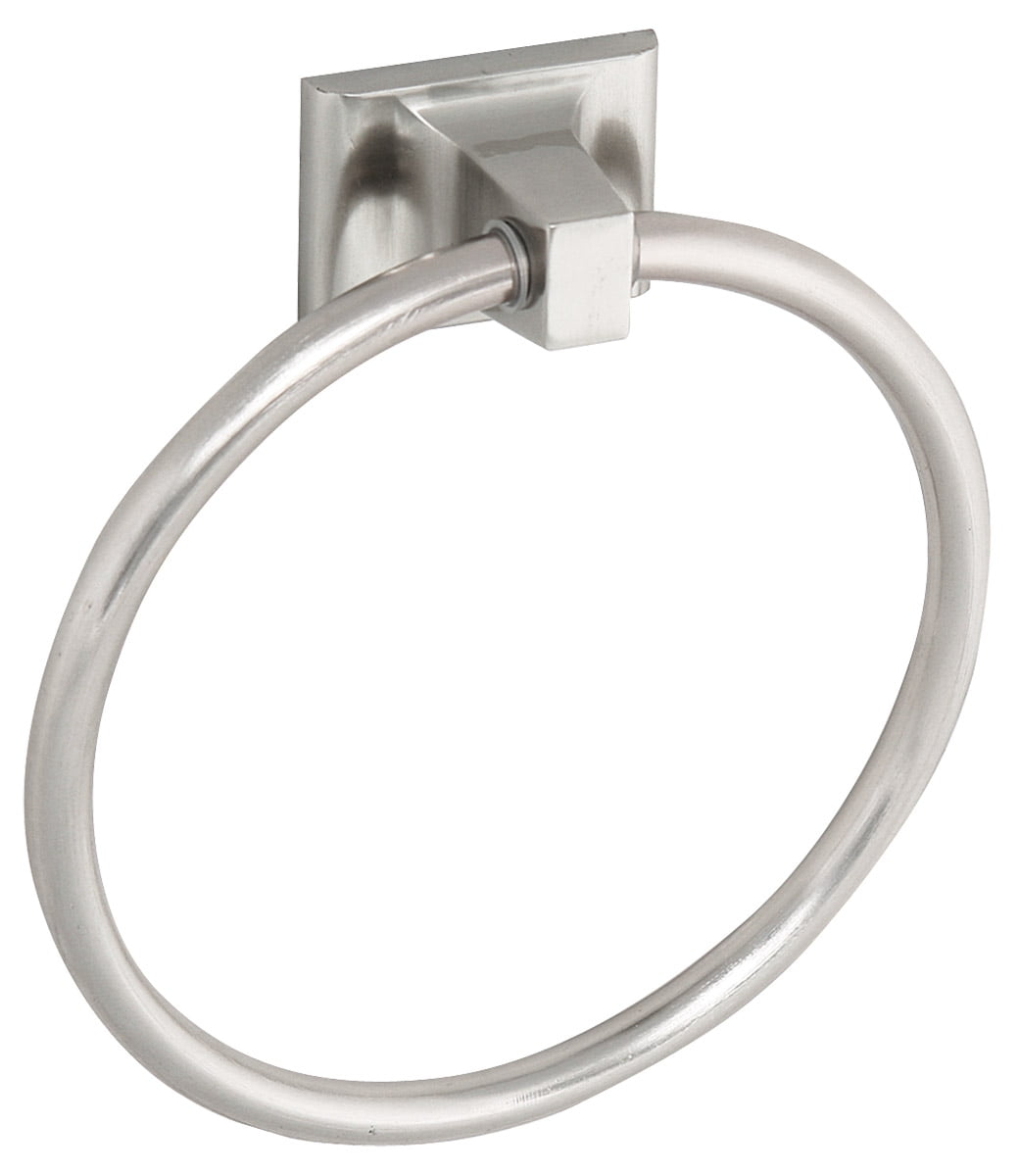 Design House 539163 Millbridge Wall-Mounted Towel Ring for Bathroom, Satin Nickel Finish