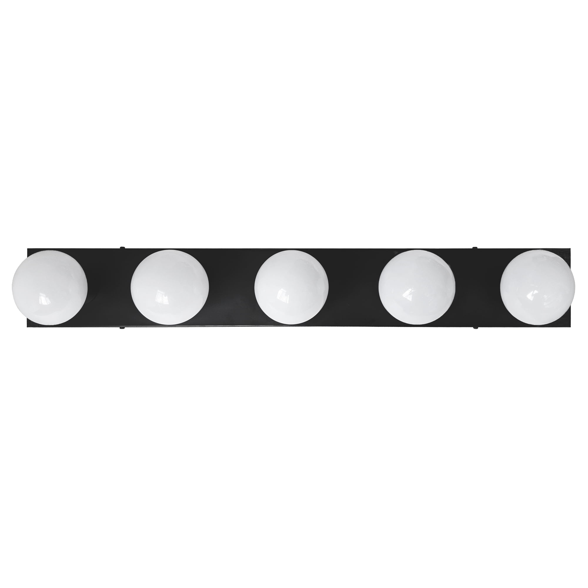 Design House 588582-BLK 5-Light Vanity Strip Light Contemporary Dimmable for Bathroom, Bedroom, Makeup Vanity, Matte Black