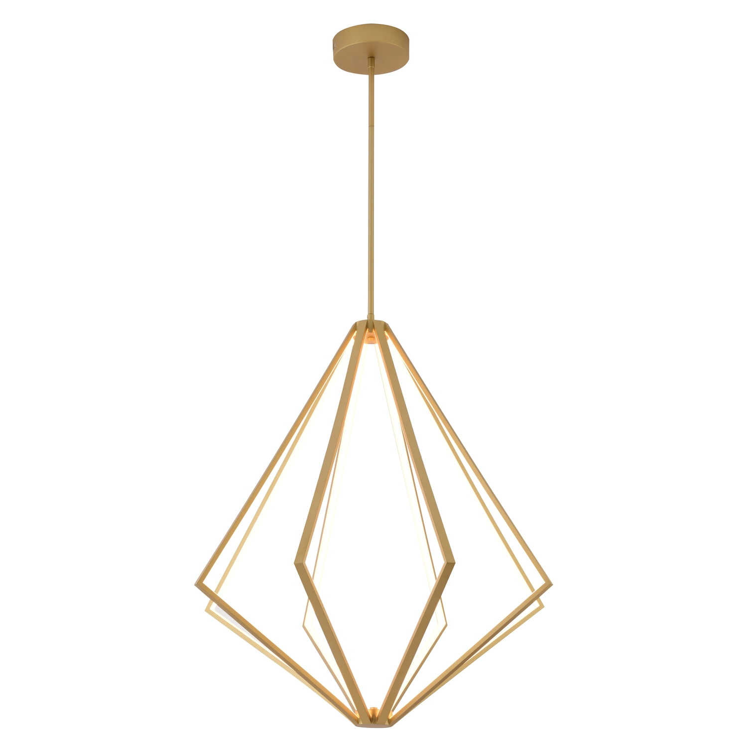 Bethel International LED Chandelier Gold Metal & Silicone