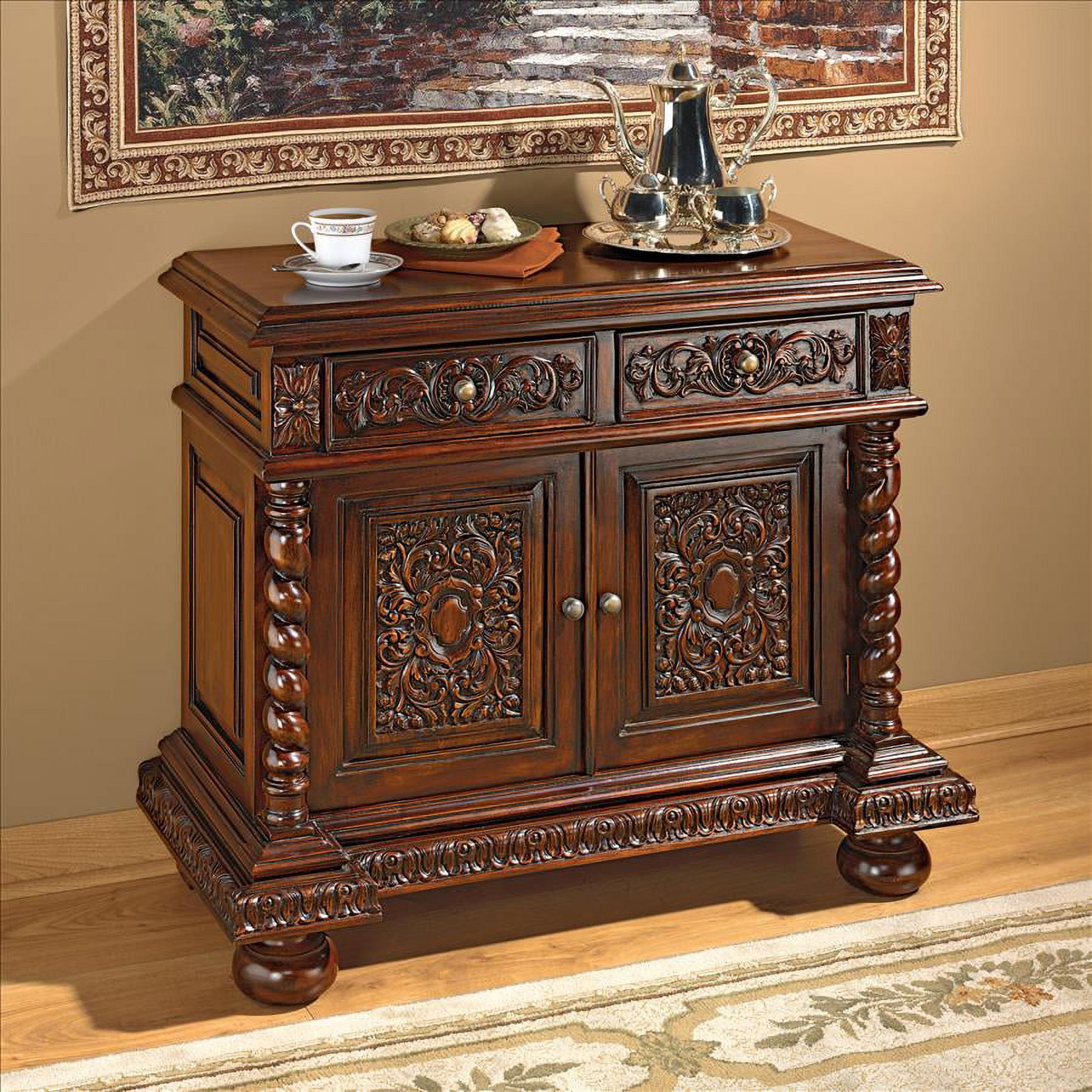Design Toscano Acadia Barley Twist Gothic Buffet