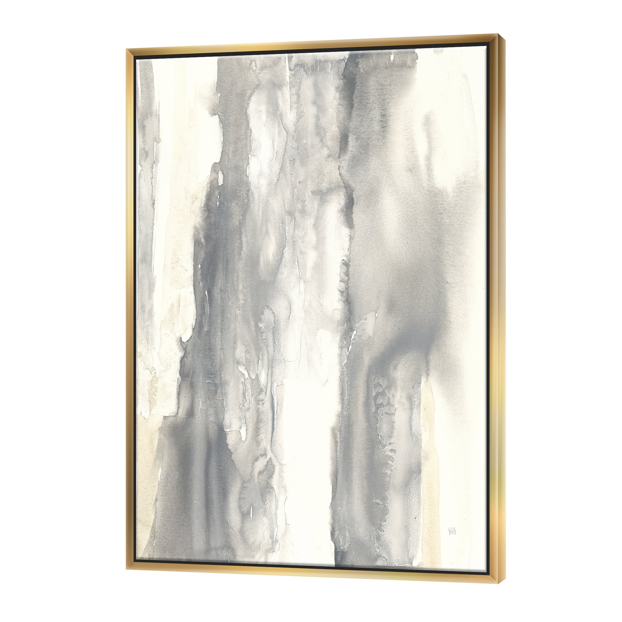 Designart ' Gold Glamour Direction I ' Modern & Contemporary Framed Canvas