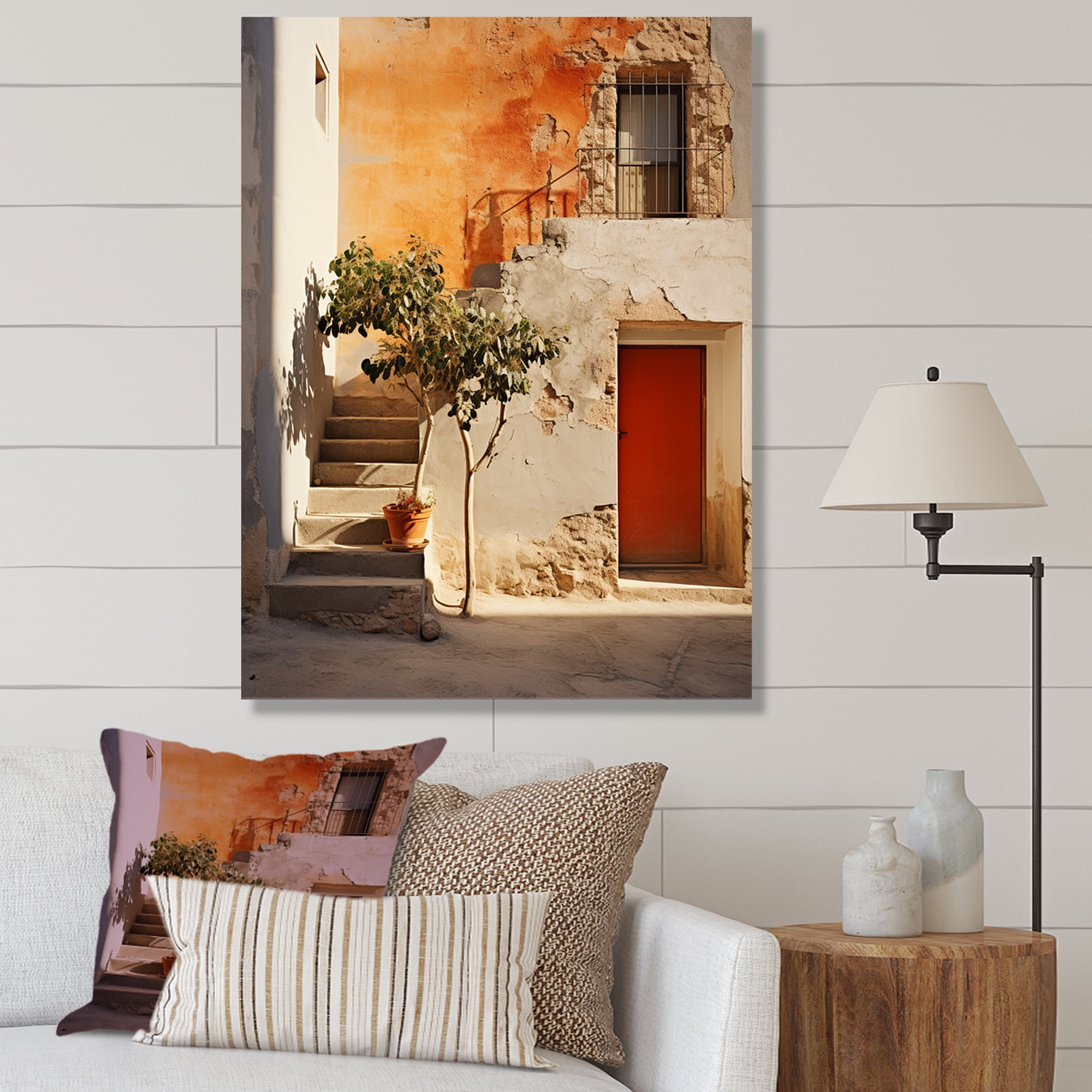 Designart "Minimalist Scenery Of Italy" Italy Canvas Art Print