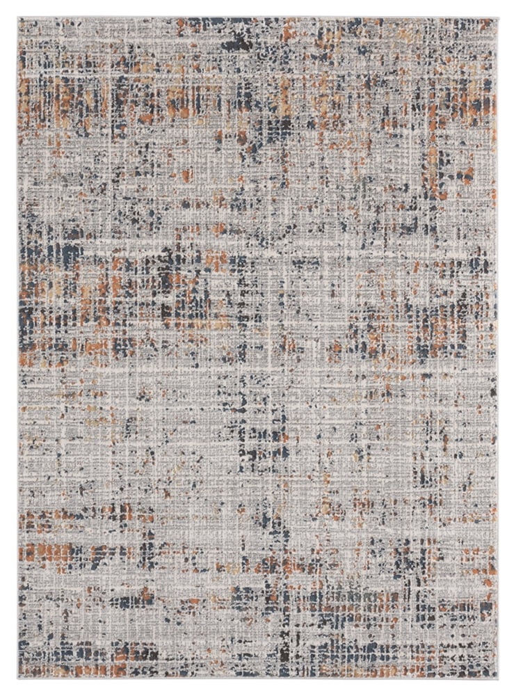 Designer Home Suave Area Rug 2620 36075 Livia Blue Scratched Distressed 1' 11" x 3' Rectangle