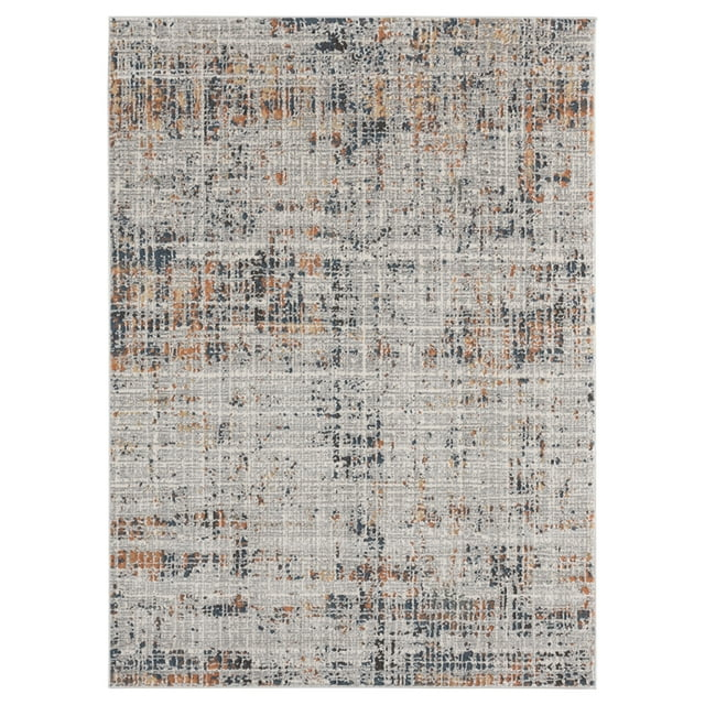 Designer Home Suave Area Rug 2620 36075 Livia Blue Scratched Distressed 1' 11" x 3' Rectangle