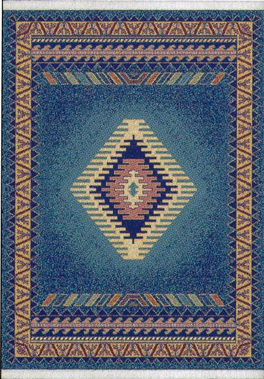 United Weavers Brunswick Avalon Southwestern Border Area Rug, LT Blue, 7'10" x 10'6"