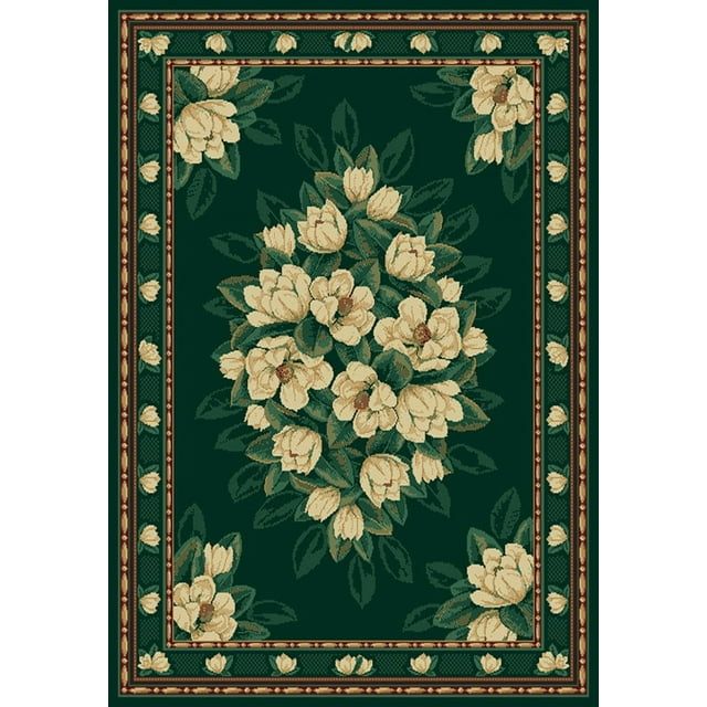United Weavers Brunswick Eloise Traditional Floral Area Rug, Hunter, 7'10" x 10'6"