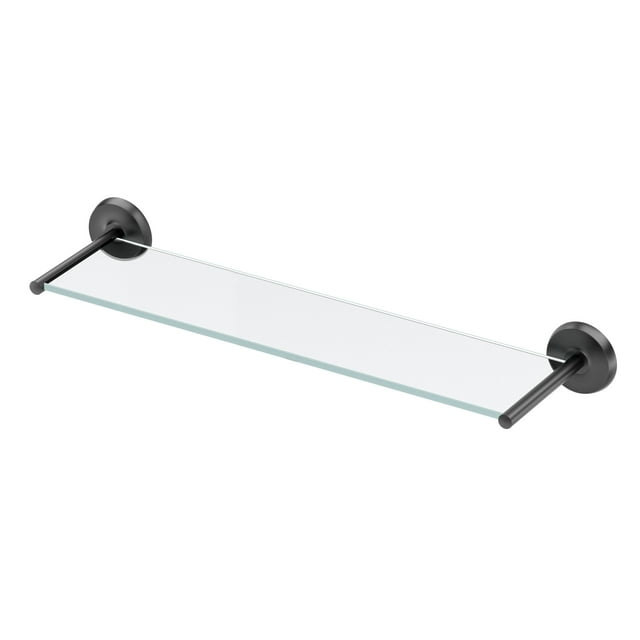Gatco 5077MX Designer II Vanity Glass Shelf, Matte Black