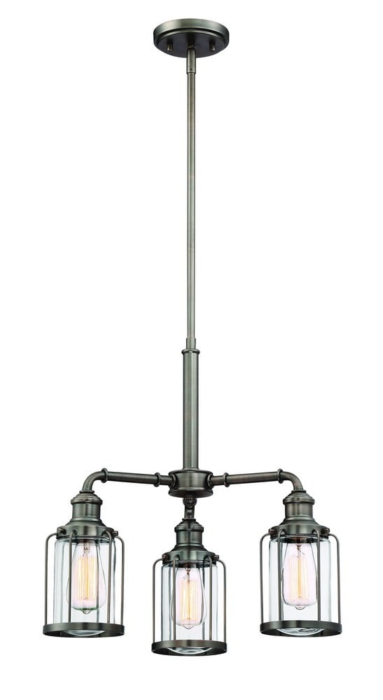Designers Fountain Anson Satin Copper Bronze 3 Light Chandelier, 91383-SCB