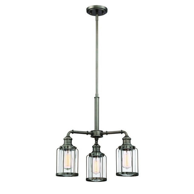 Designers Fountain Anson Satin Copper Bronze 3 Light Chandelier, 91383-SCB