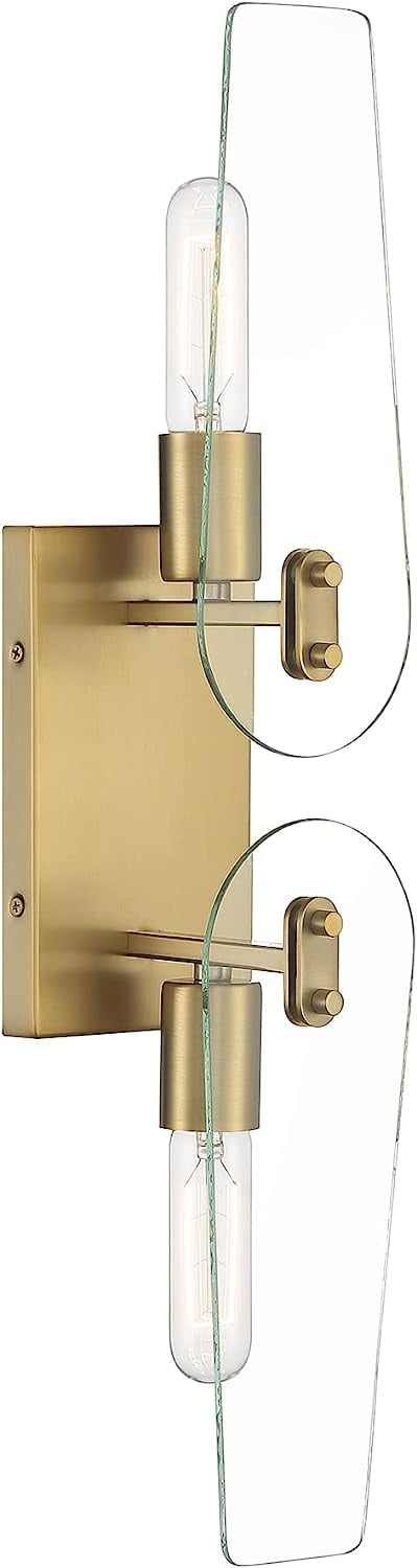 Designers Fountain Bergen Beach 2 Light Brushed Gold Wall Sconce Light, D256M-2WS-BG