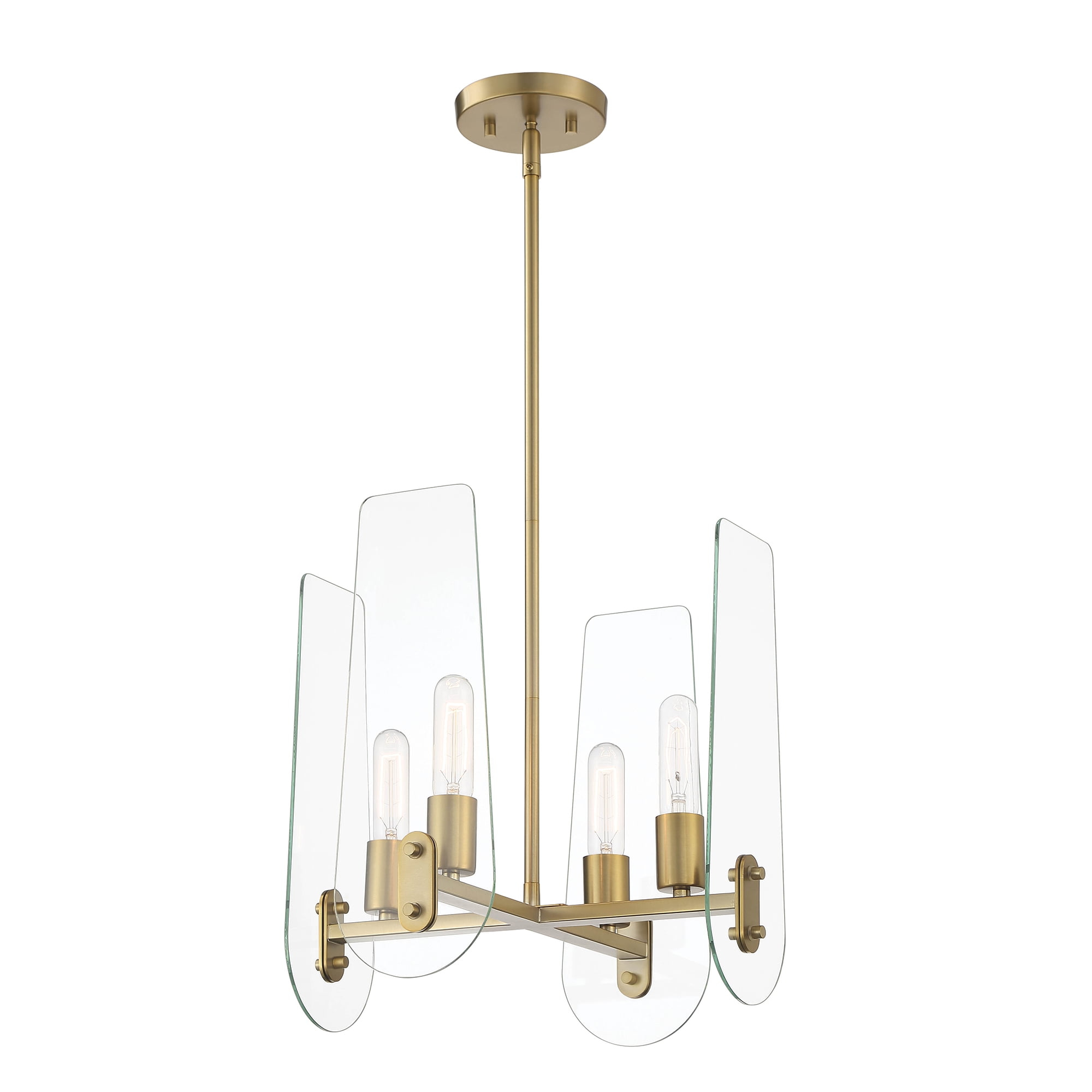 D256M-4CH-BG-Designers Fountain-Bergen Beach - 4 Light Chandelier In Glam Style-15 Inches Tall and 16 Inches Wide