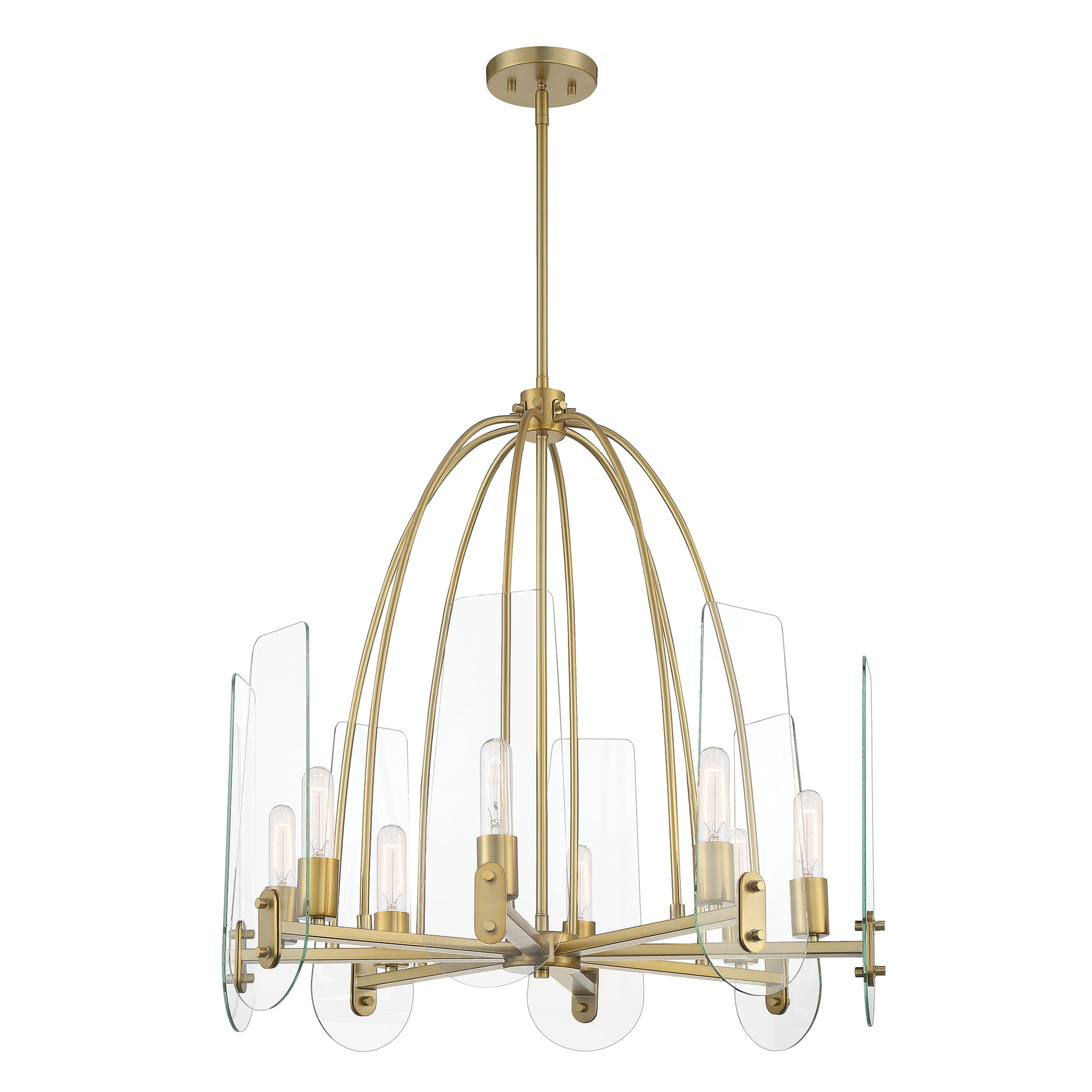 D256M-8CH-BG-Designers Fountain-Bergen Beach - 8 Light Chandelier In Glam Style-28.5 Inches Tall and 28 Inches Wide