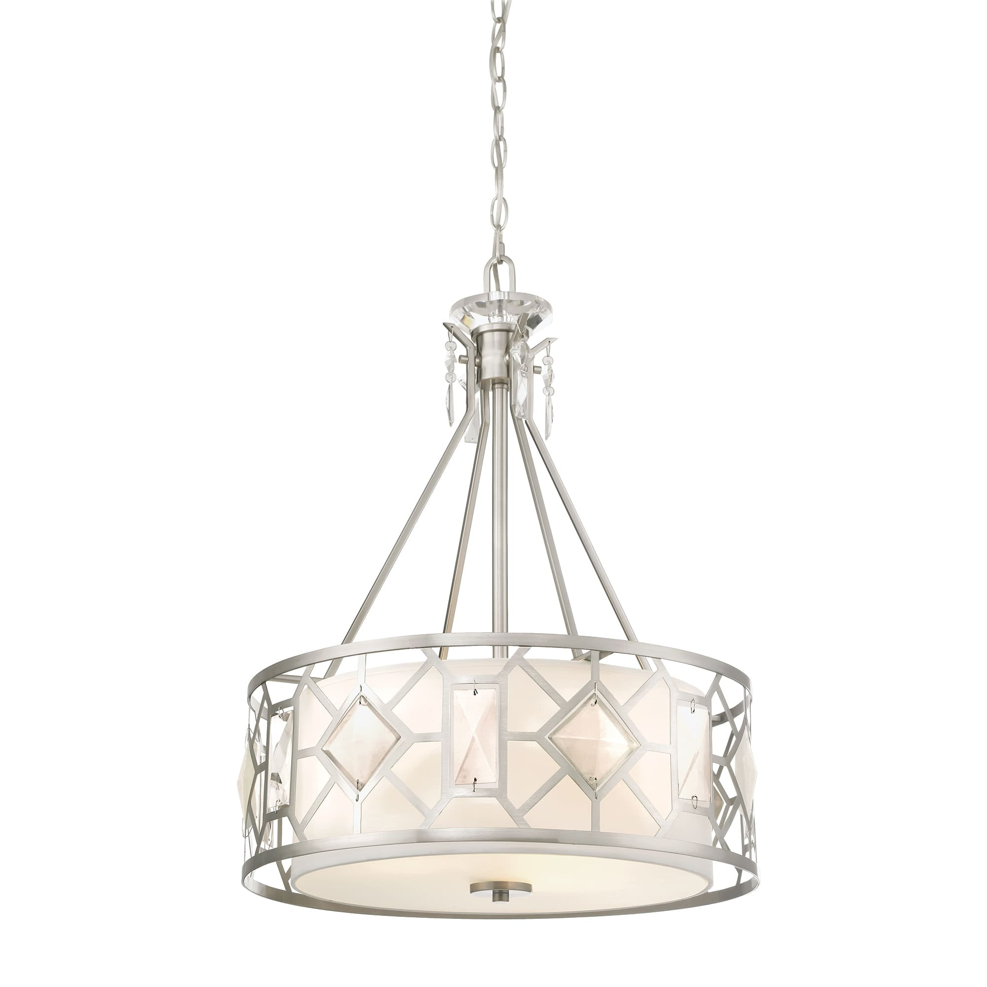 Designers Fountain Brentwood Satin Platinum 3 Light Pendant , 90131-SP