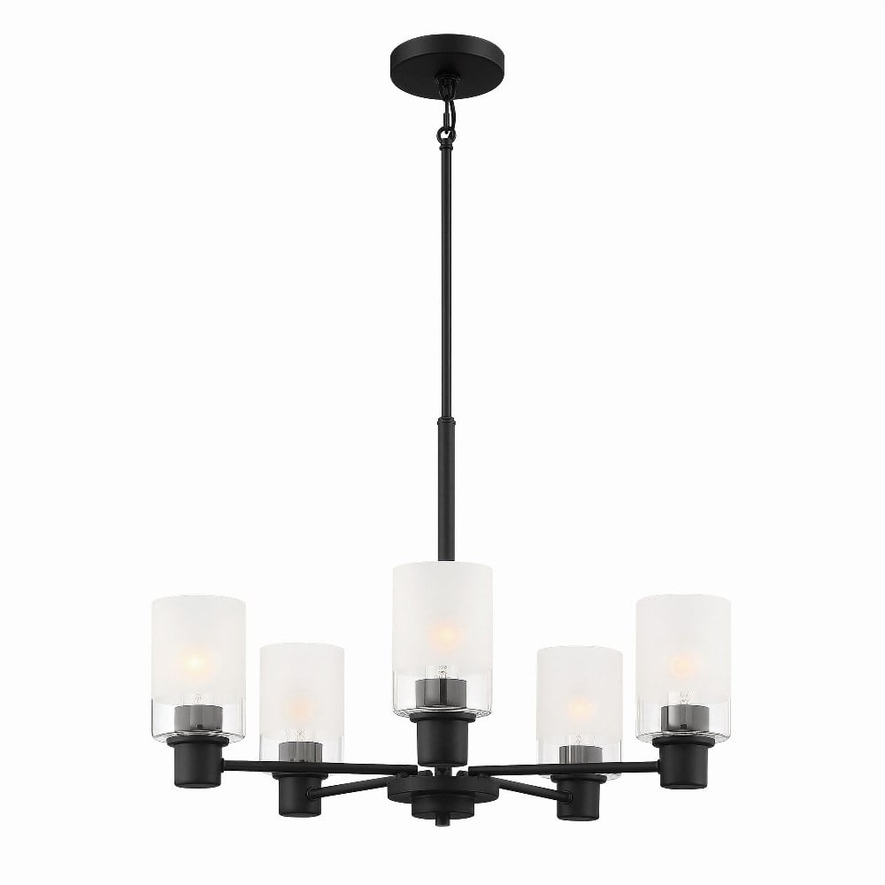 Designers Fountain Cedar Lane 5 Light Matte Black Chandelier, D236M-5CH-MB