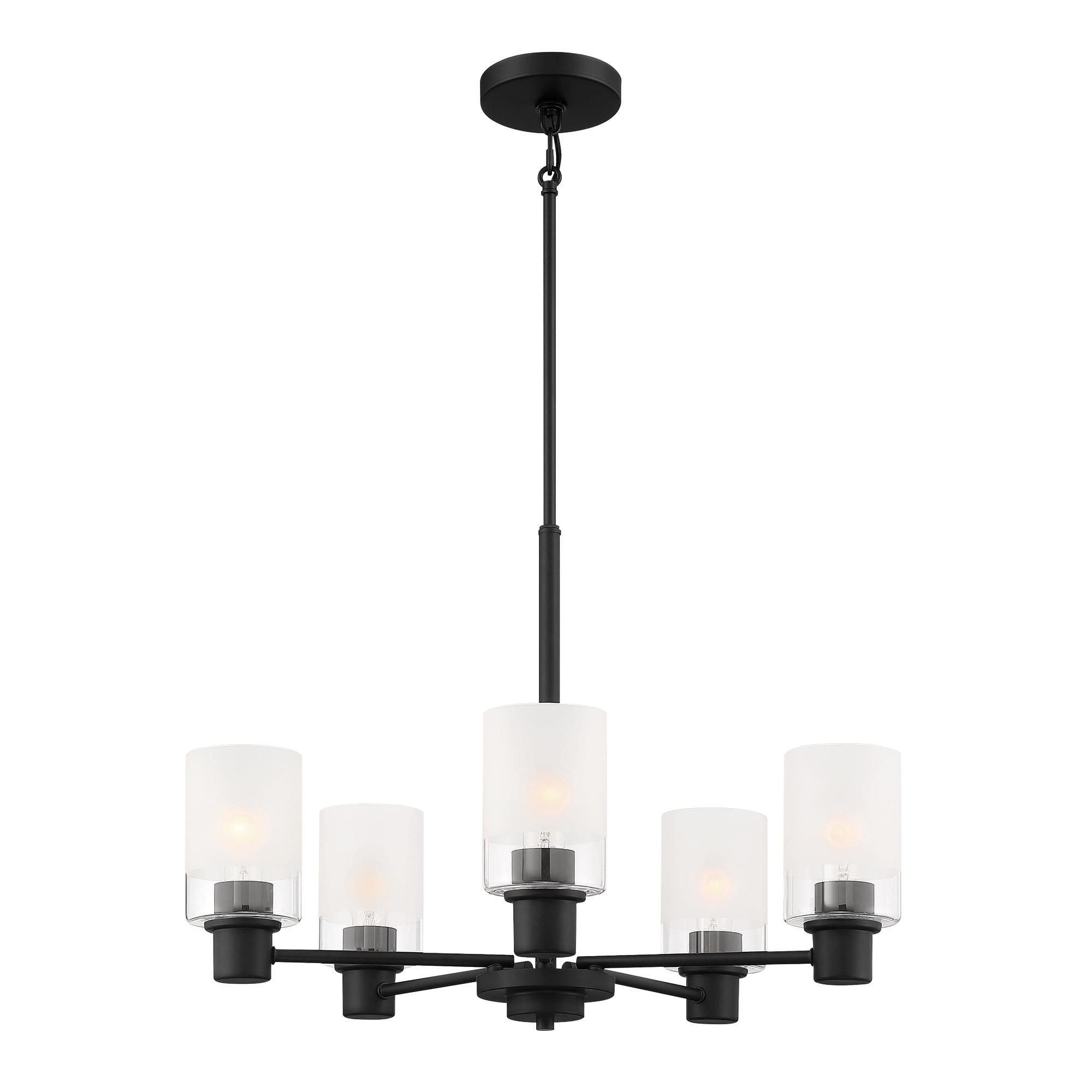 Designers Fountain Cedar Lane 5 Light Matte Black Chandelier, D236M-5CH-MB