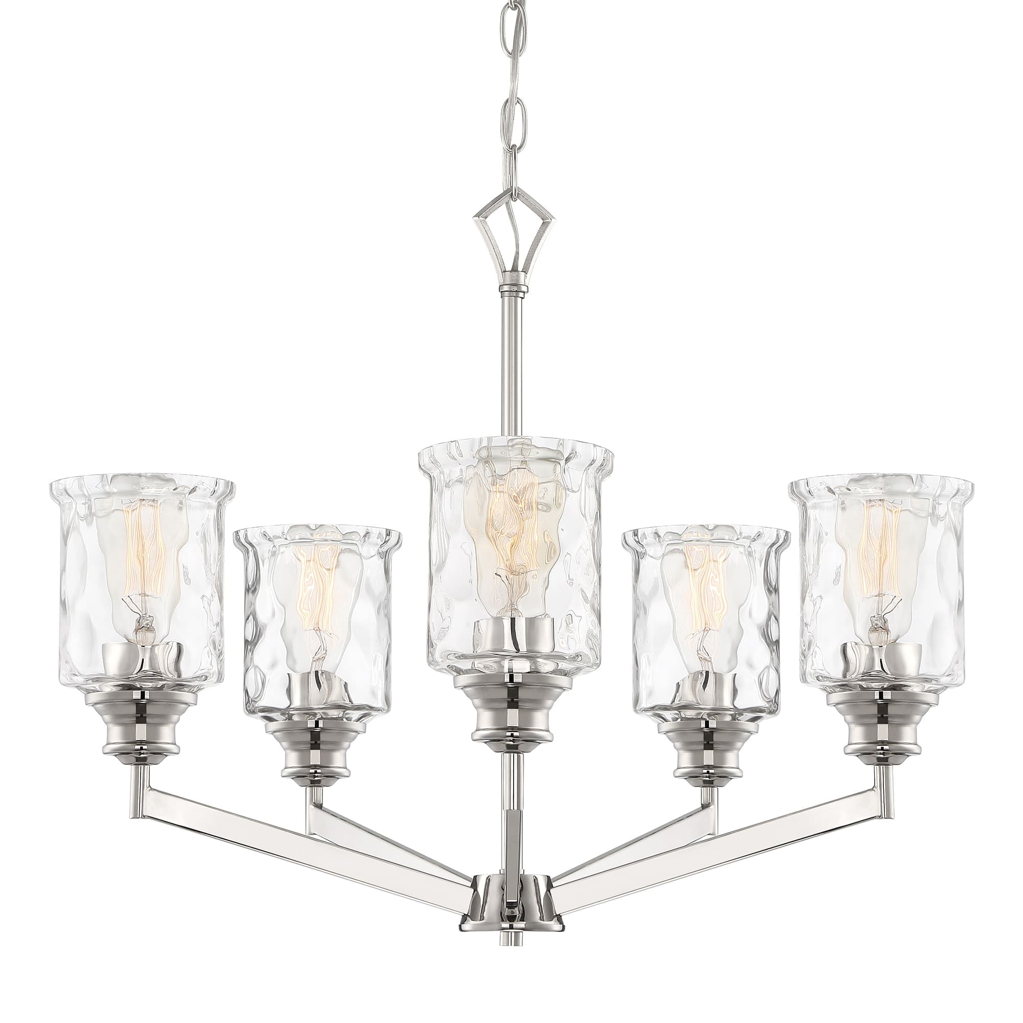Designers Fountain Drake Polished Nickel 5 Light Chandelier, 96385-PN