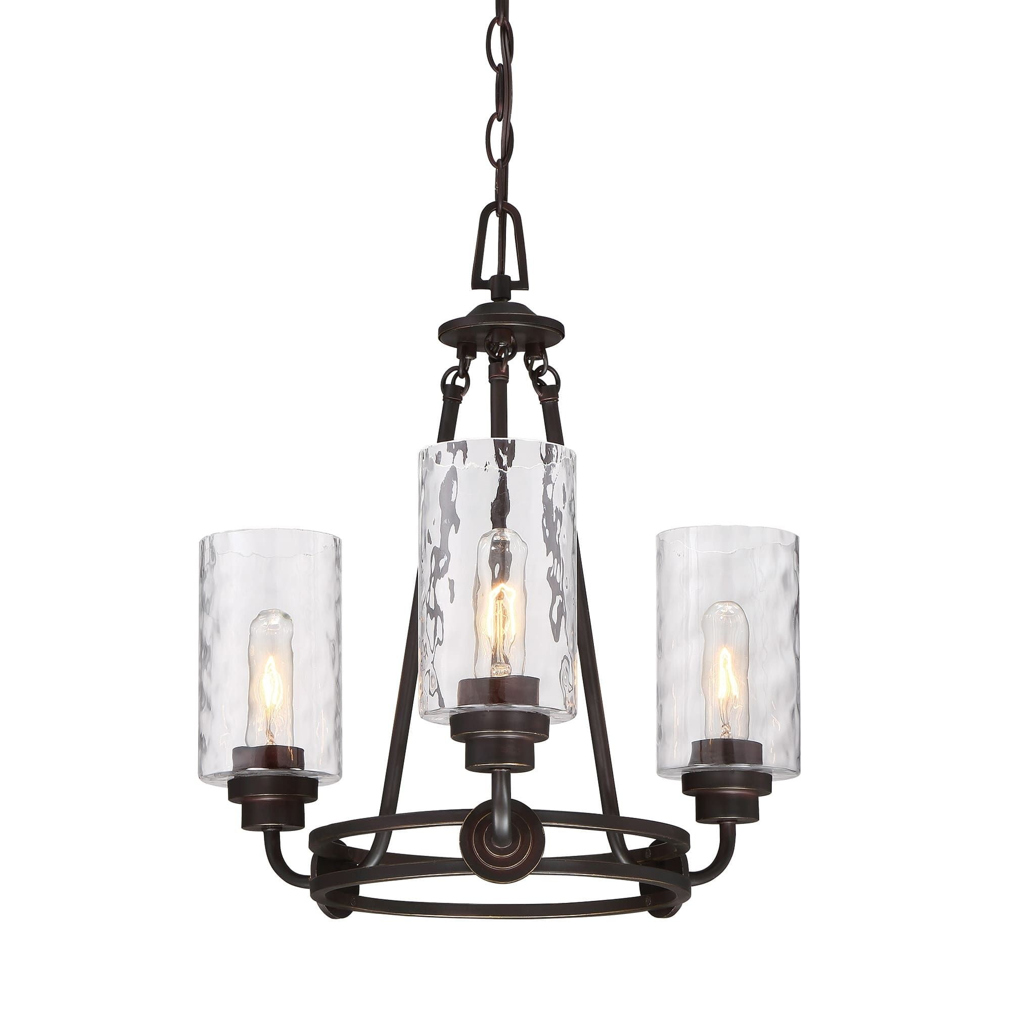 Designers Fountain - Gramercy Park - Three Light Chandelier-Old English Bronze