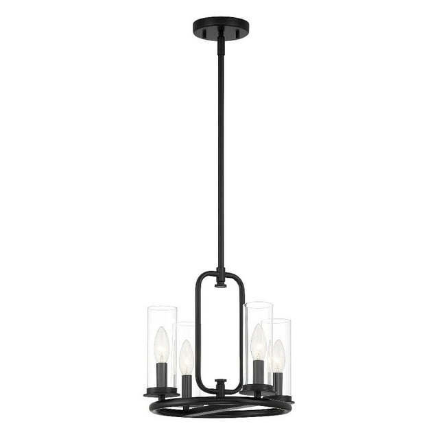 Designers Fountain Hudson Heights 4 Light Matte Black Pendant, D268C-14P-MB