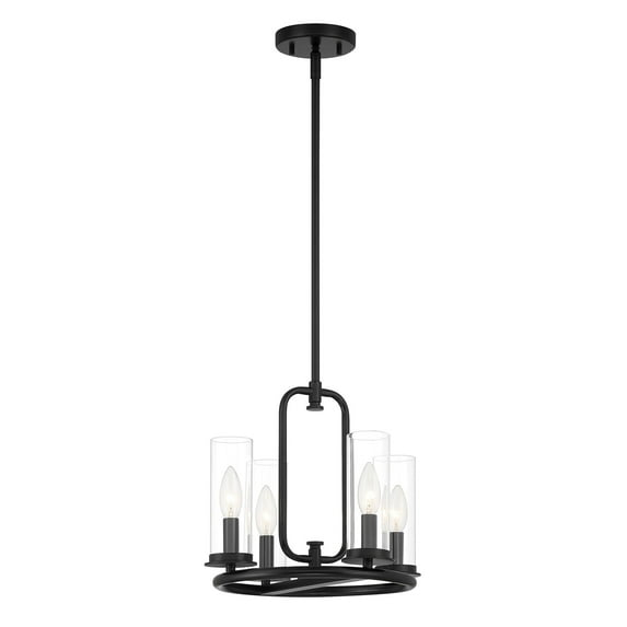Designers Fountain Hudson Heights 4 Light Matte Black Pendant, D268C-14P-MB