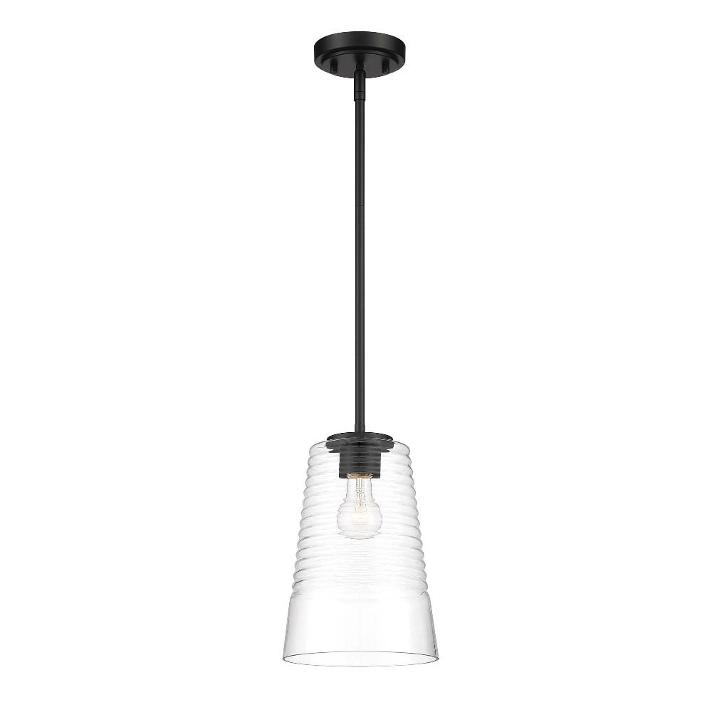 Designers Fountain Ingo 1 Light Matte Black Pendant, D230M-8P-MB