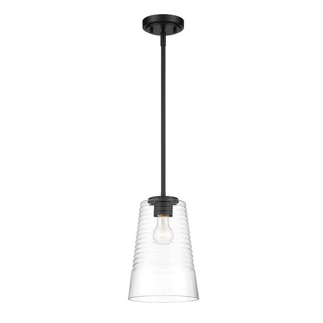 Designers Fountain Ingo 1 Light Matte Black Pendant, D230M-8P-MB