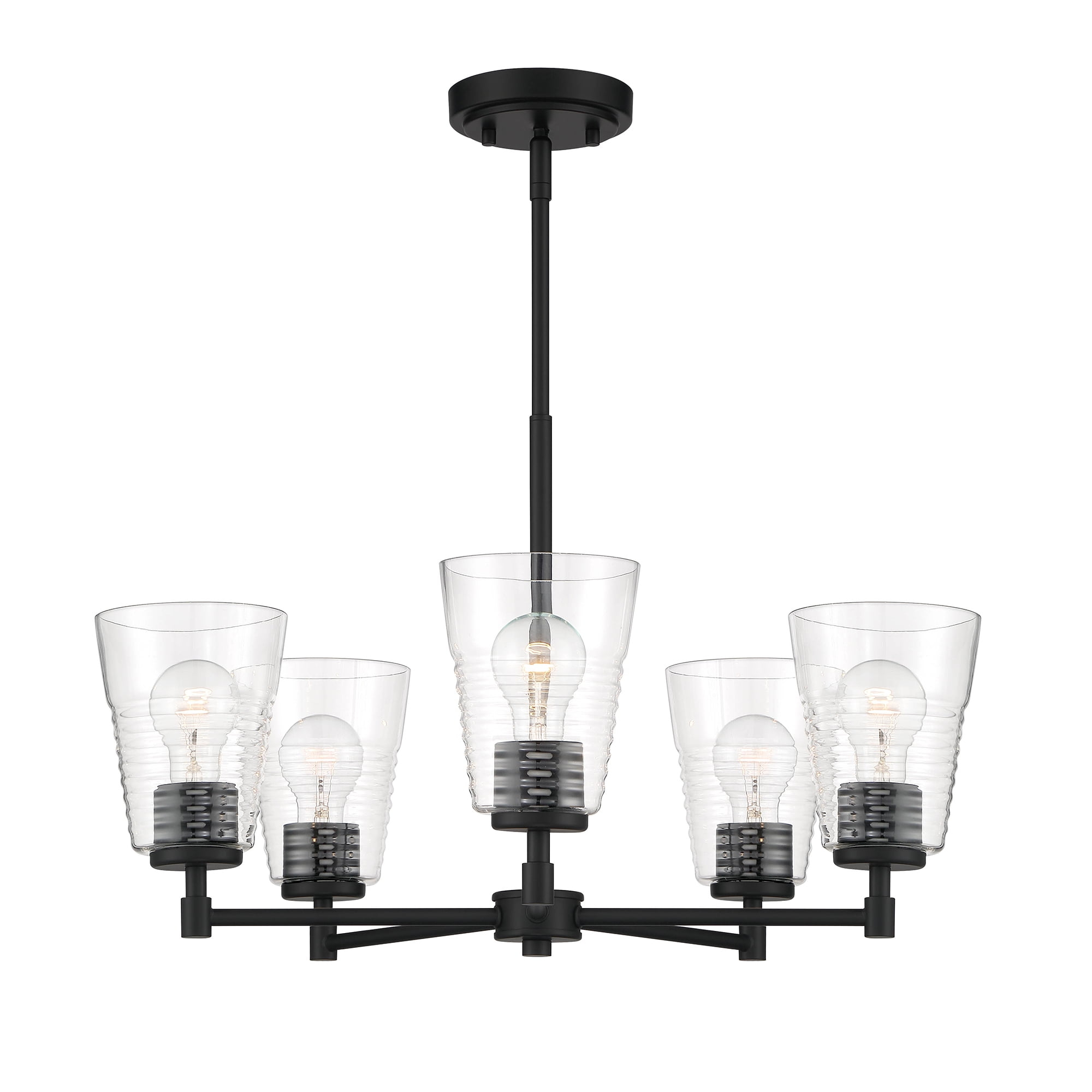 D230M-5CH-MB-Designers Fountain-Ingo - 5 Light Chandelier In Modern Style-14.75 Inches Tall and 24 Inches Wide