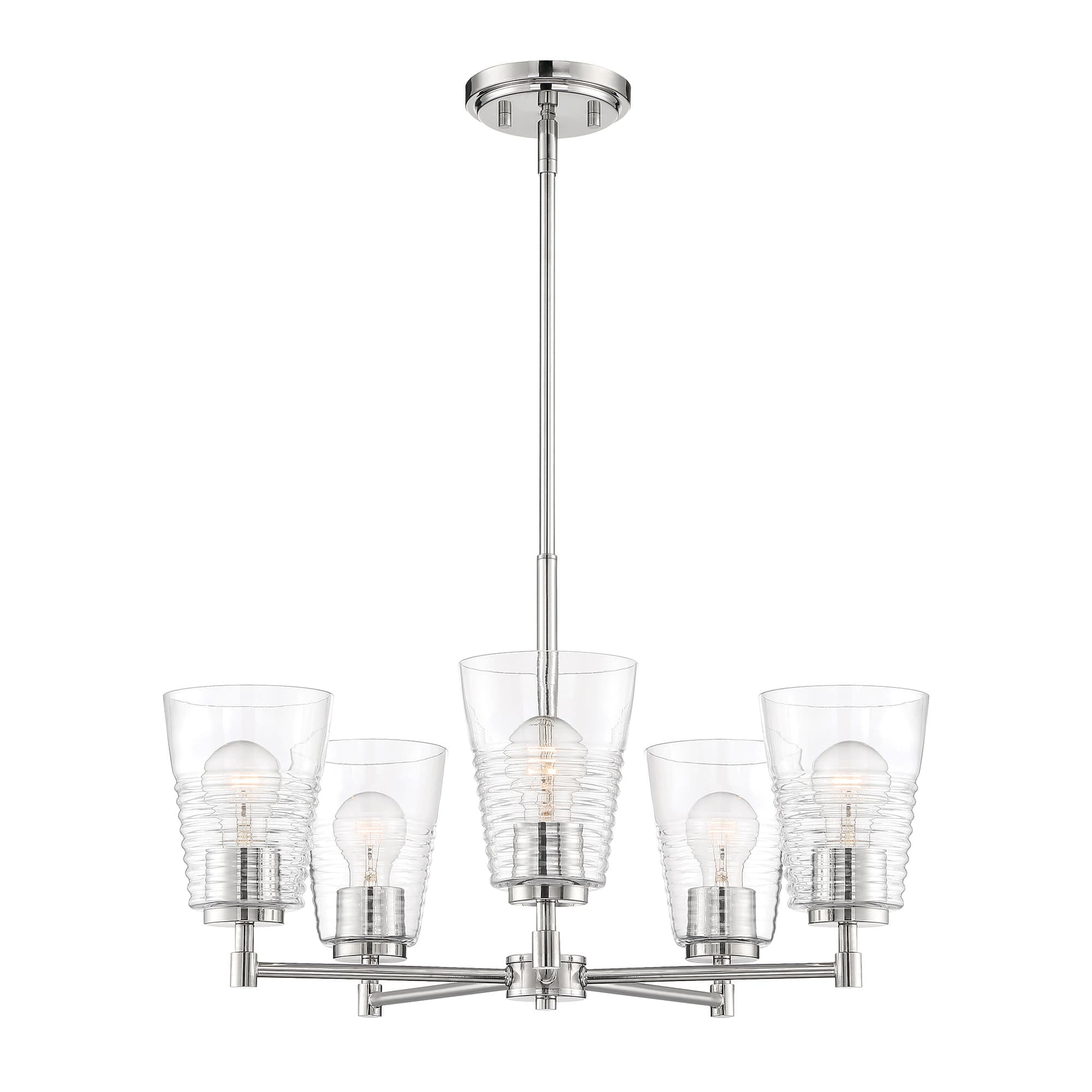 Designers Fountain Ingo Polished Nickel 5 Light Chandelier, D230M-5CH-PN