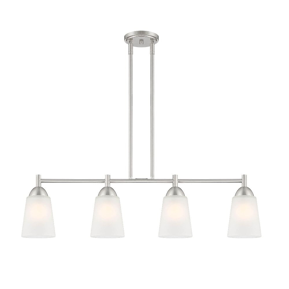 Designers Fountain Malone 4 Light Brushed Nickel Island Pendant, D267M-IS-BN