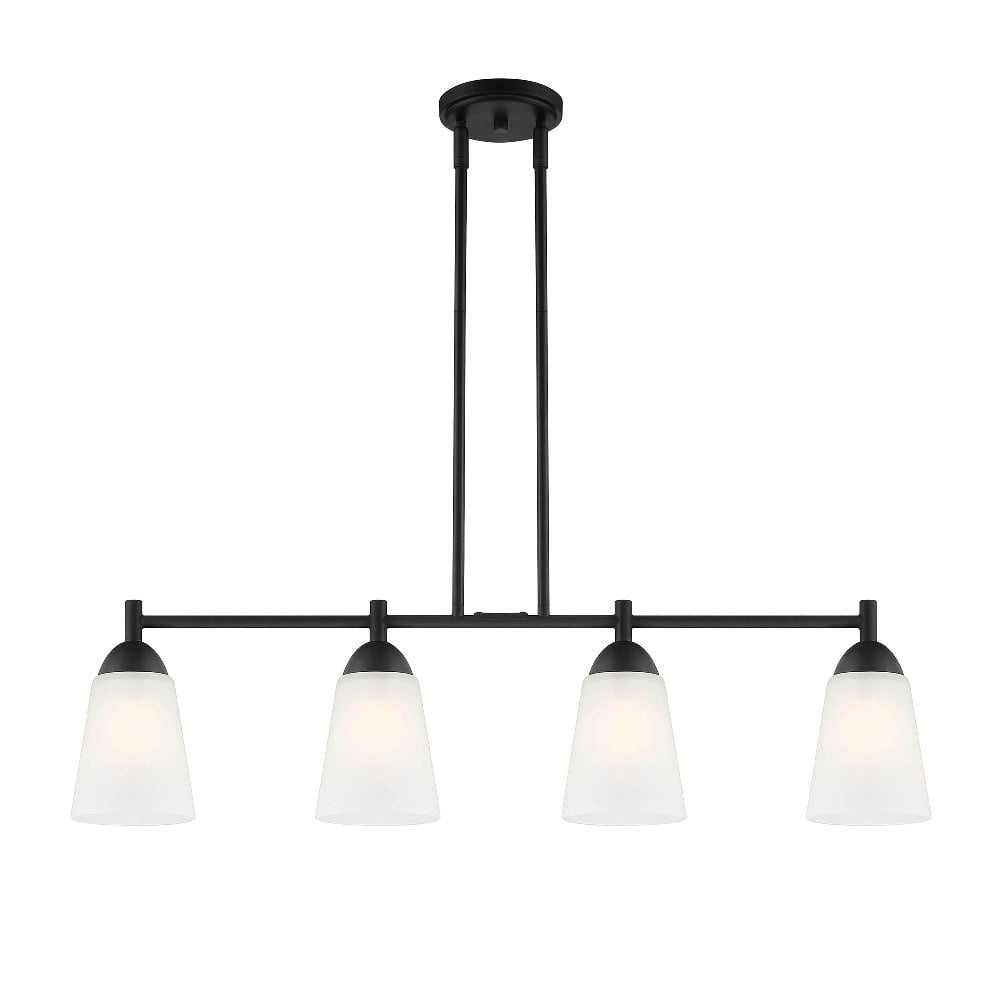 Designers Fountain Malone 4 Light Matte Black Island Pendant, D267M-IS-MB