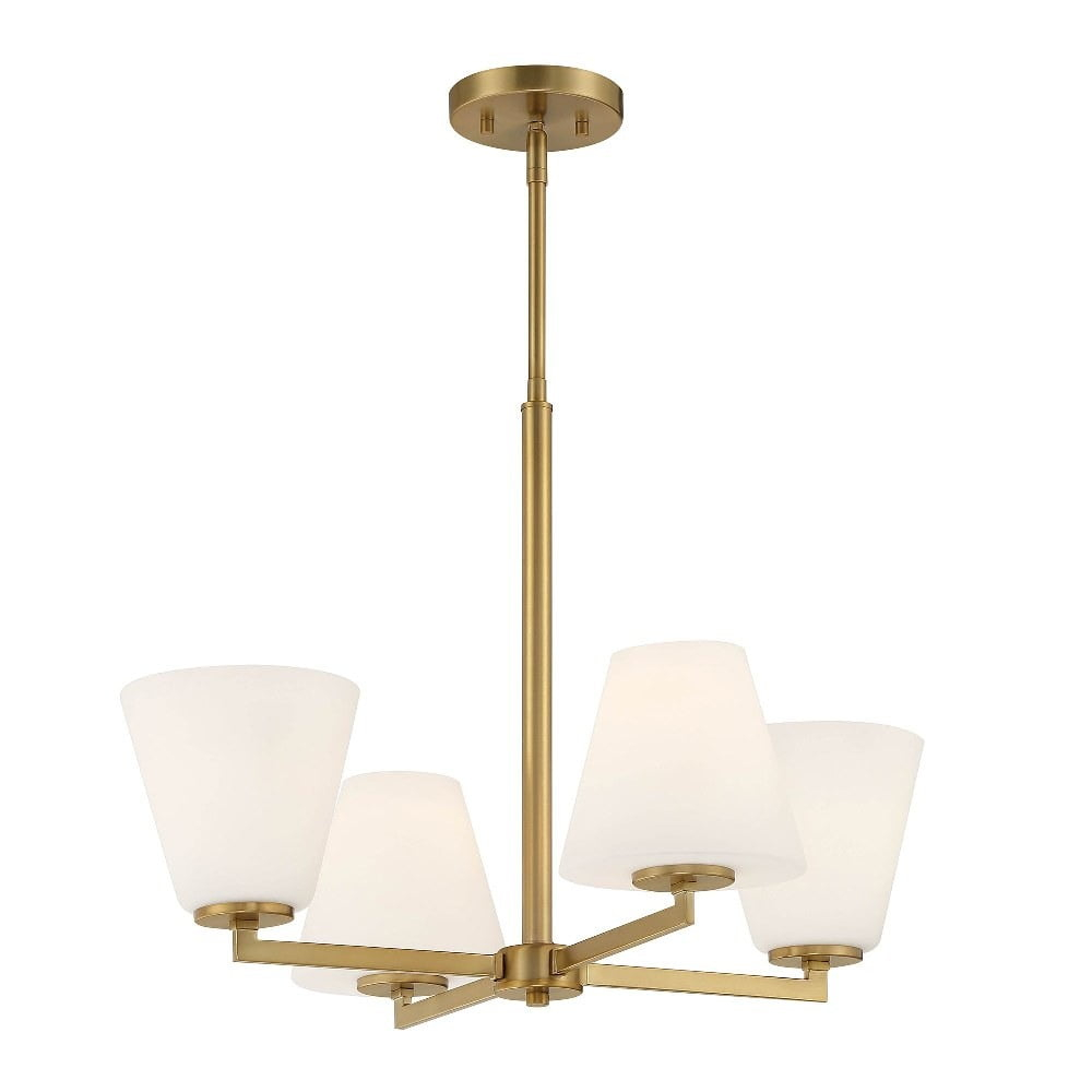 Designers Fountain Palmyra 4 Light Brushed Gold Chandelier, D255M-4CH-BG