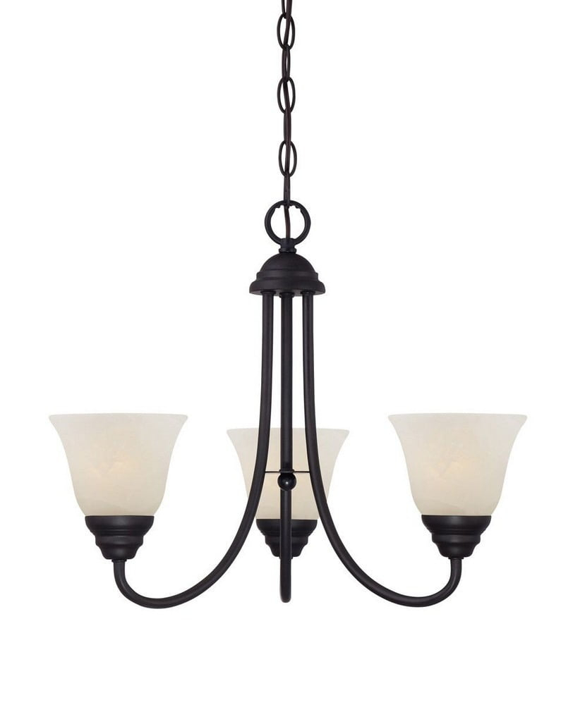 Kendall 3-Light Oil Rubbed Bronze Transitional Classic Chandelier for Dining Areas with No Bulbs Included
