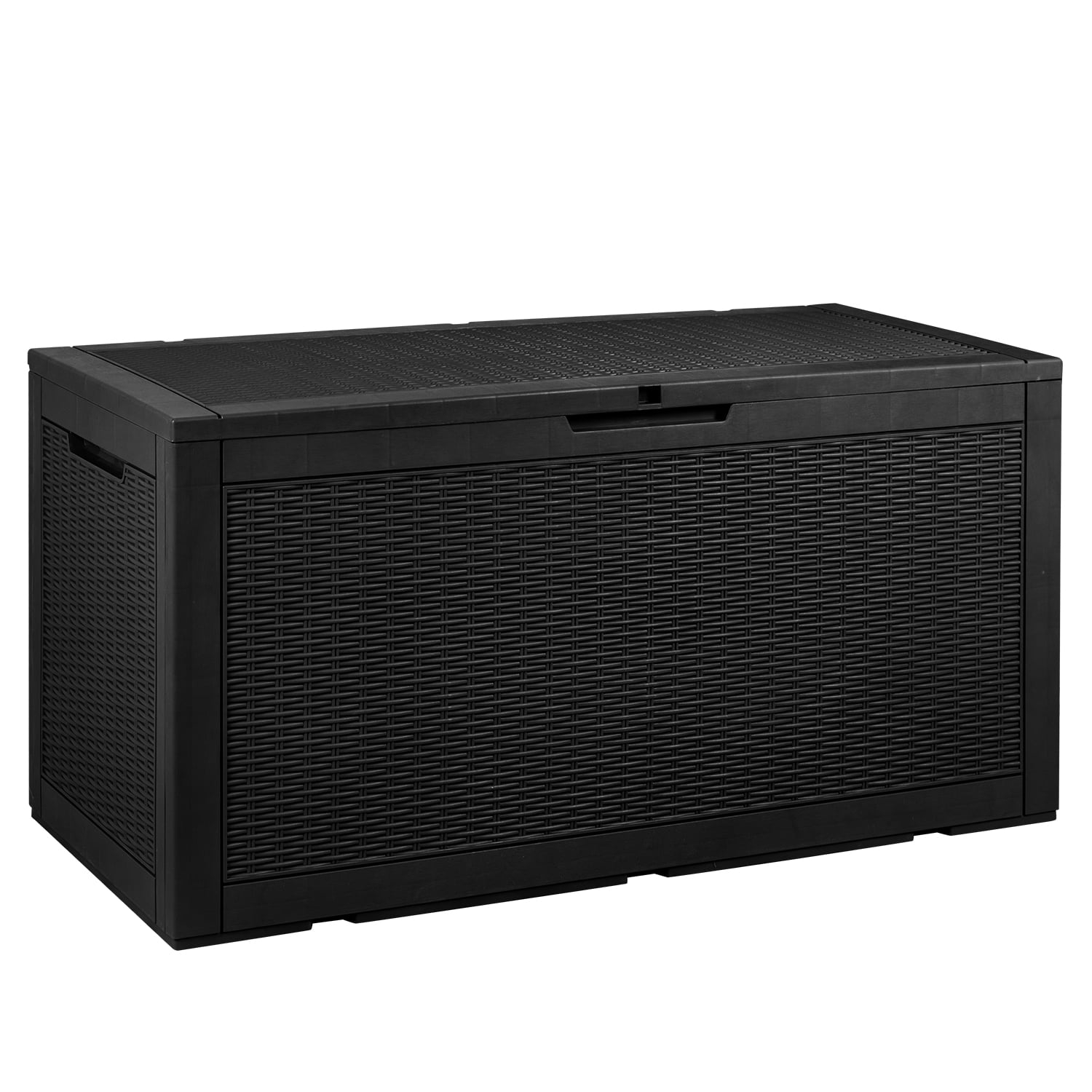 Homall 100 Gallon Outdoor Patio Box Deck Plastic Resin Storage Box Backyard, Black